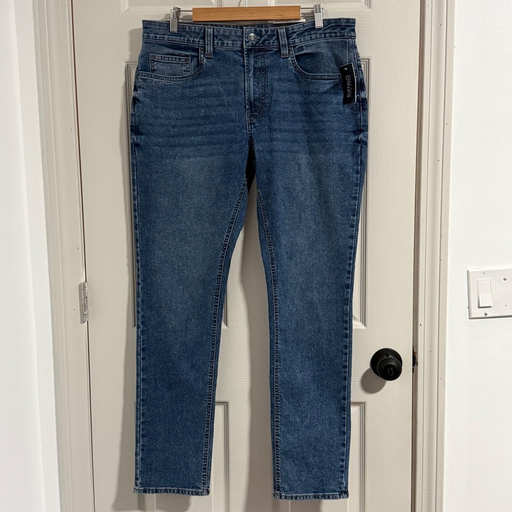 Buffalo David Bitton Slim‎ Ash Jeans Men 34x32 Blue NWT Denim Casual Everyday